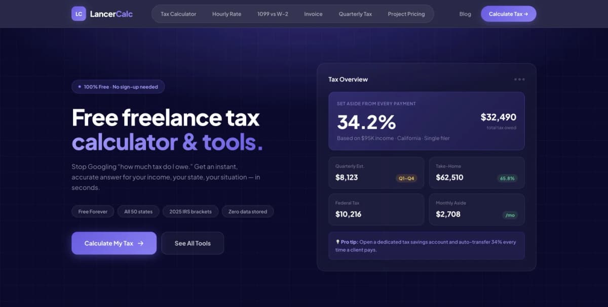 LancerCalc — web app built by Growth Masala