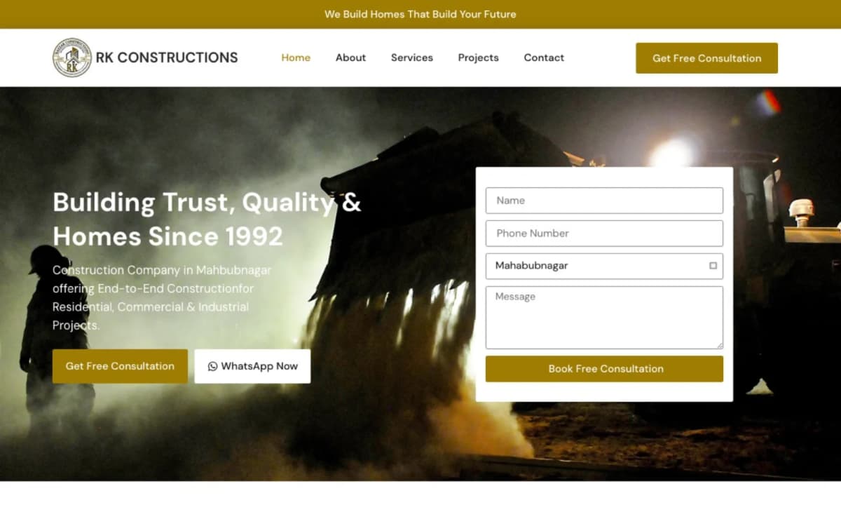 Razzak Constructions — construction built by Growth Masala
